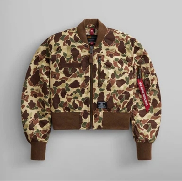 NWT ALPHA INDUSTRIES L-2B Cropped Flight Jacket women's size M
